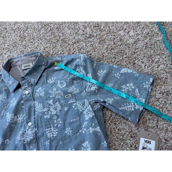 VANS Boys Hawaiian button up collared shirt, NWT; Boys size XL (16-18) - Picture 8 of 12